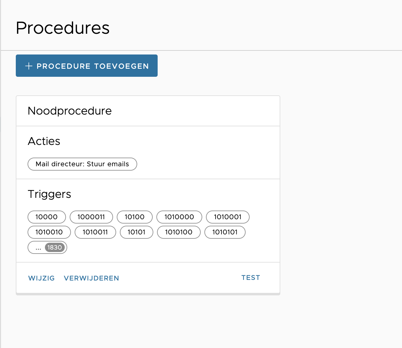 hulpdiensten procedure toegevoegd