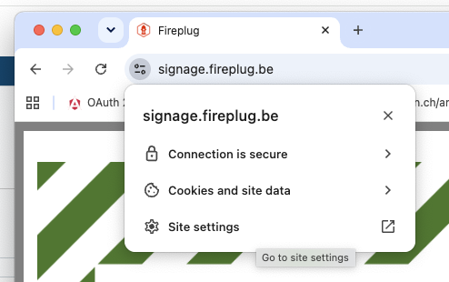 Browser page settings